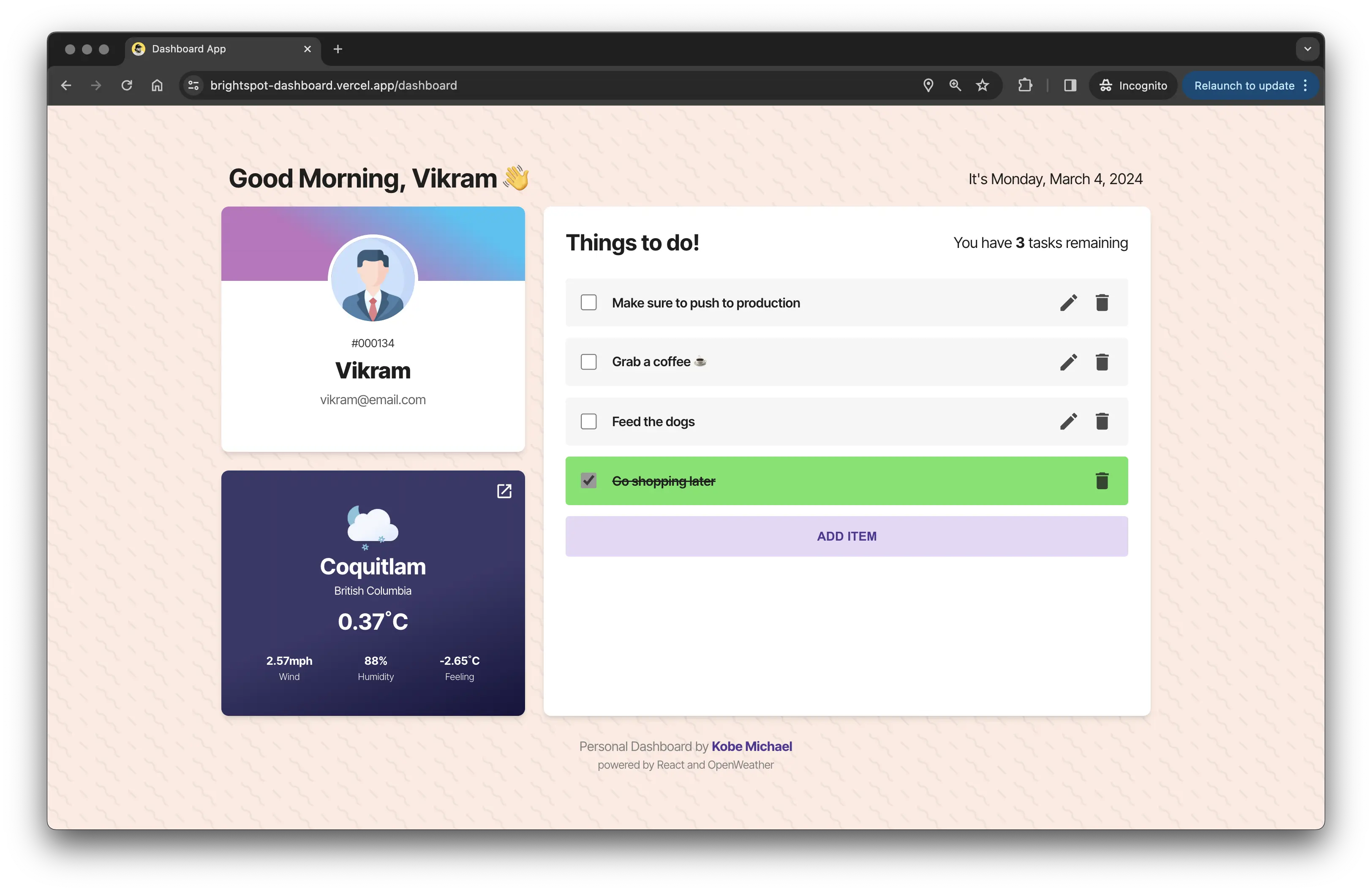brightspot dashboard screenshot